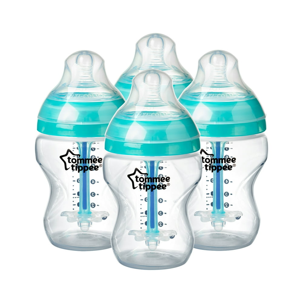 Tommee Tippee Advanced AntiColic Baby Bottles 9oz, Clear, 4pk