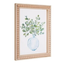 Crystal Art Gallery Farmhouse Beaded Wood Frame Botanical on White Background Wall Art 13" x 16"