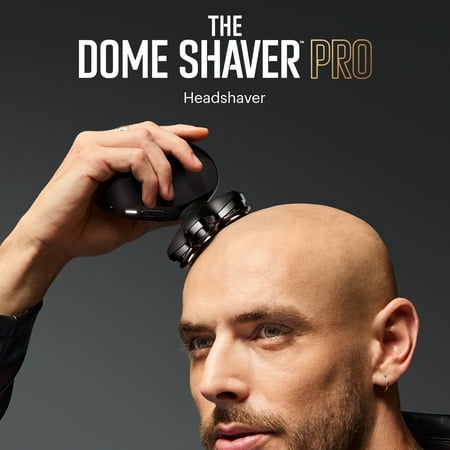 MANSCAPED® The Dome Shaver™ PRO Head Shaver for Bald Men – Five Rotary Blades with SkinSafe® & FlexAdjust Technology - Black