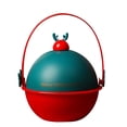 thumbnail image 1 of Dsscvnef Christmas Storage Box with Handle 6 Pieces of Candy and Gift Storage Barrel for Christmas Home Storage Boxed Spherical Red and Green 5 Inches, 1 of 4