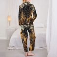 thumbnail image 6 of Goofa Skull Butterfly Sunflower Printed Women’s 2 Piece Pajama Set Super,Pajamas Women's Long Sleeve Sleepwear Soft Button Down Loungewear Pjs Lounge Set Nightwear-Small, 6 of 9