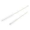 Unique Bargains 2pcs Silver Tone Metal Handle Lab Cleaning Tool Test Tube Pipe Brush Cleaner