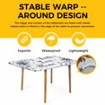 thumbnail image 4 of Farmhouse Table Cloths for 4 Foot Rectangle Tables, Blue Country Texas Star Vintage Berries Wooden Patio Waterproof Elastic Fitted Tablecloths, Washable Rectangular Table Cover for Camping, 4 of 8