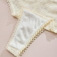 thumbnail image 4 of GEWSEY Women's Triple Twist Mesh G Thong Bowknot Panties (Light Pink, XL), 4 of 5
