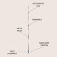thumbnail image 4 of JONATHAN Y Pilar 63.75" LED Integrated Floor Lamp, Chrome, JYL7006A, 4 of 10