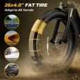 thumbnail image 4 of 26" Fat Tire Electric Bike for Adults, 749W Motor Electric Mountain Bike, 48V 15Ah Large Capacity Battery UL2849 Certified, Max 19.8Mph E-Bike, 7-Speed Off-Road Electric Bicycle Men, 4 of 7