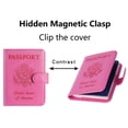 thumbnail image 3 of Funda para pasaporte, cartera, bloqueo RFID, piel rosa, 3 of 9
