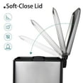 thumbnail image 5 of TLSUNNY 13.2 Gal Stainless Steel Trash Can, with Soft-Close Lid, Inner Bucket, Foot Pedal Trash Can, for Kitchen, Bathroom, Living Room, 5 of 8