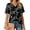 Black Leaf, variant on Womens Tops Dressy Blouses V Neck Short Sleeve Tunic Tops Casual Work Shirts