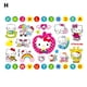 thumbnail image 2 of Pegatina de tatuaje de Hello Kitty de My Melody, pegatina de transferencia de agua para tatuajes, 2 of 2