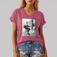 thumbnail image 2 of JCCXIN Women's Dolly Portrait V-Neck T-Shirt Country Music Star Parton Vintage Graphic Tees, 2 of 5