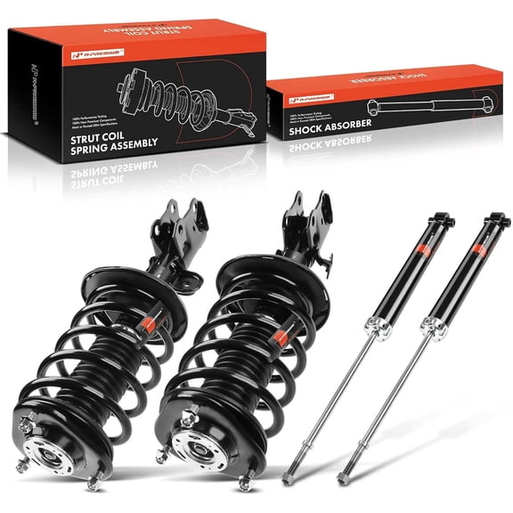 A-Premium Front and Rear Complete Strut and Coil Spring Assembly Compatible with Toyota Prius 2010-2015, 4-PC Set