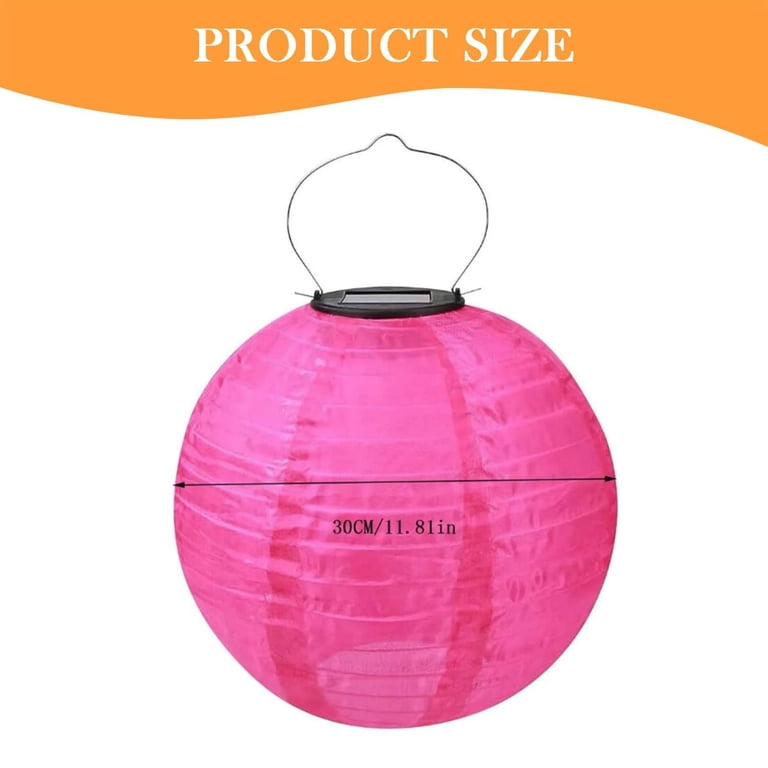 MOQINO, Waterproof Solar-Powered Lanterns, 12 Inch, Orange
