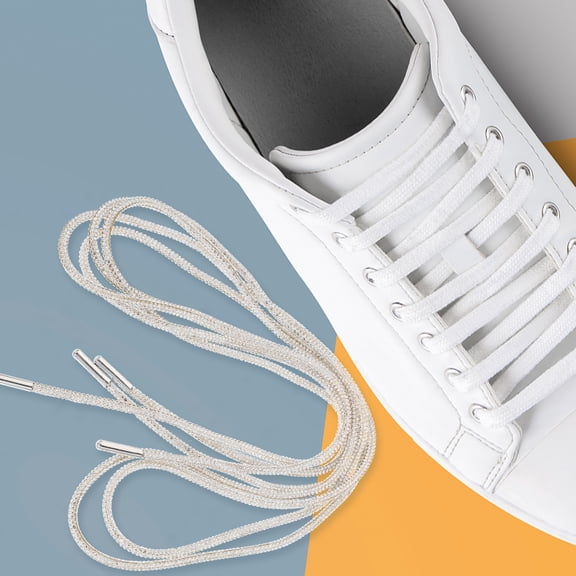 Koolleo 1 Pair Rhinestone Shoe Laces Bling Shoelaces Glitter Shoe Laces Crystal Shoelaces for Casual Shoes