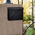 thumbnail image 3 of Locking Mailboxes Wall Mounted Horizontal Box Large Capacity Black, 3 of 8