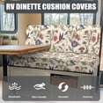 thumbnail image 4 of XYZCANDO Hummingbirds Floral Garden Camper Cushion Covers Elastic, for Travel Trailer Loveseat Sofa Suitable for Travel Trailer Couch Dinette Booth Seats, 4 of 8