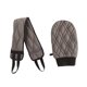thumbnail image 3 of 2 guantes de ducha para fregar la espalda, ideales para usar en casa o para viajes. gris oscuro, 3 of 9