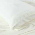 thumbnail image 3 of Chezmoi Collection Extra Soft Fleece Sheet Set Full, 4-Piece Microplush Non-Pilling Velvety Bed Sheet, Deep Pocket - Lightweight All Season Warmth, Full, Dove White, 3 of 9