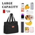 thumbnail image 3 of Holuxer Large Lunch Bag for Women, Insulated Adult Lunch Box for Work, Leakproof Cooler Lunch Tote Bags with Storage Pocket. Reusable Lunchbox Purse for Works Picnic Hiking 14L, Black, 3 of 6