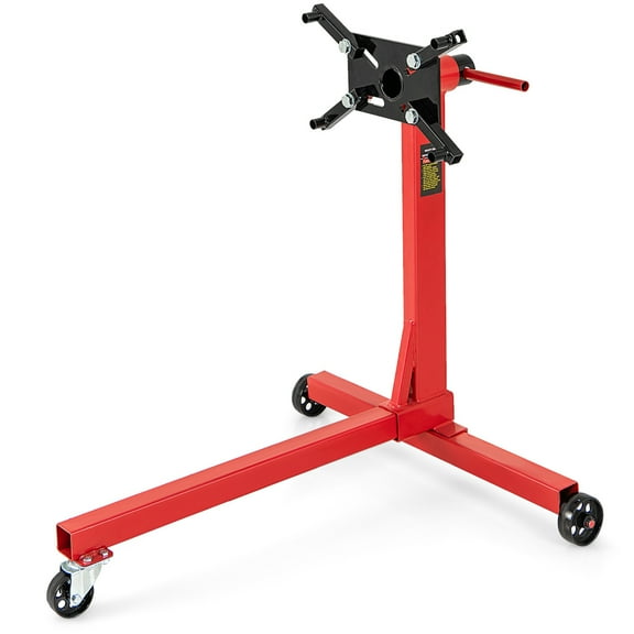 Gymax 750 LBS Engine Stand w/ Wheels 360 Degree Rotating Head & Adjustable Arms