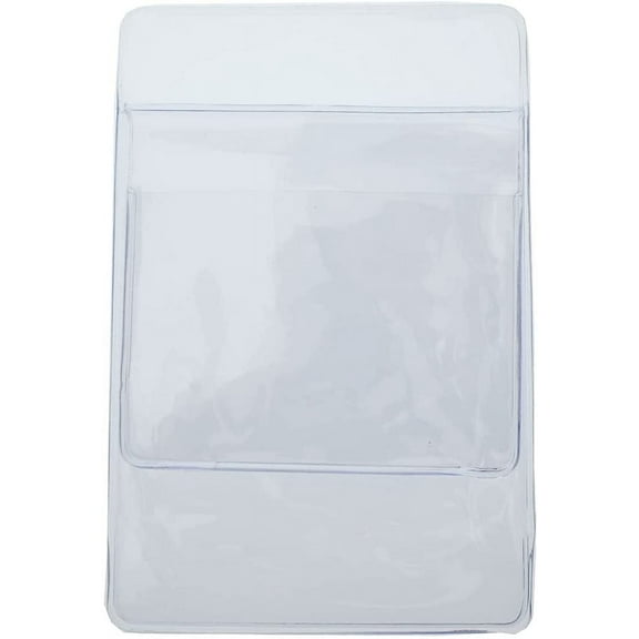 Specialist ID Heavy Duty Pocket Protector with Horizontal ID Badge Holder Clear Plastic