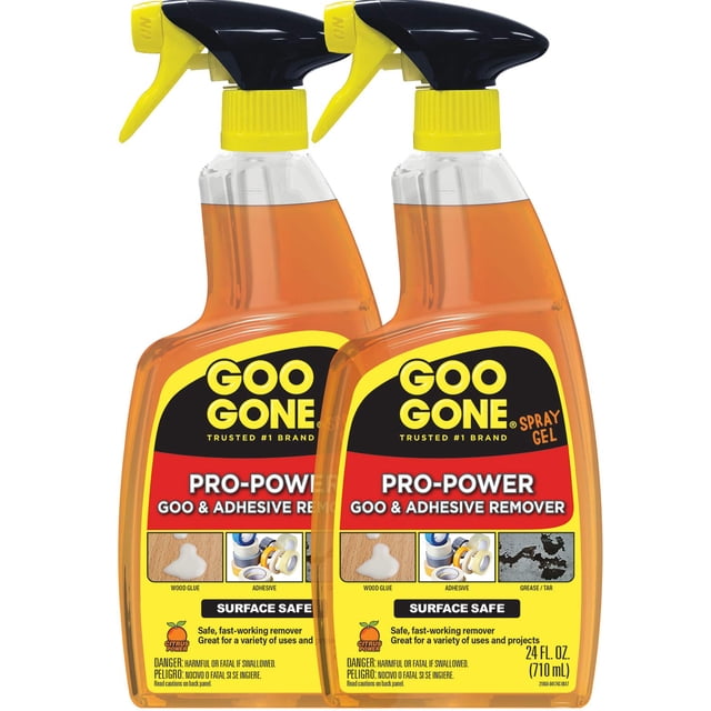 Gel removedor de adhesivos Goo Gone Pro-Power en aerosol, 720 ml, paquete de 2