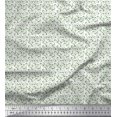 thumbnail image 1 of Soimoi Green Modal Satin Fabric Garlic Vegetable Printed Fabric 1 Yard 42 Inch Wide, 1 of 2