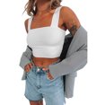 thumbnail image 2 of Txlixc - Camisola sexy de verano para mujer, color sólido, sin mangas, con cuello cuadrado Txlixc Moda, 2 of 9