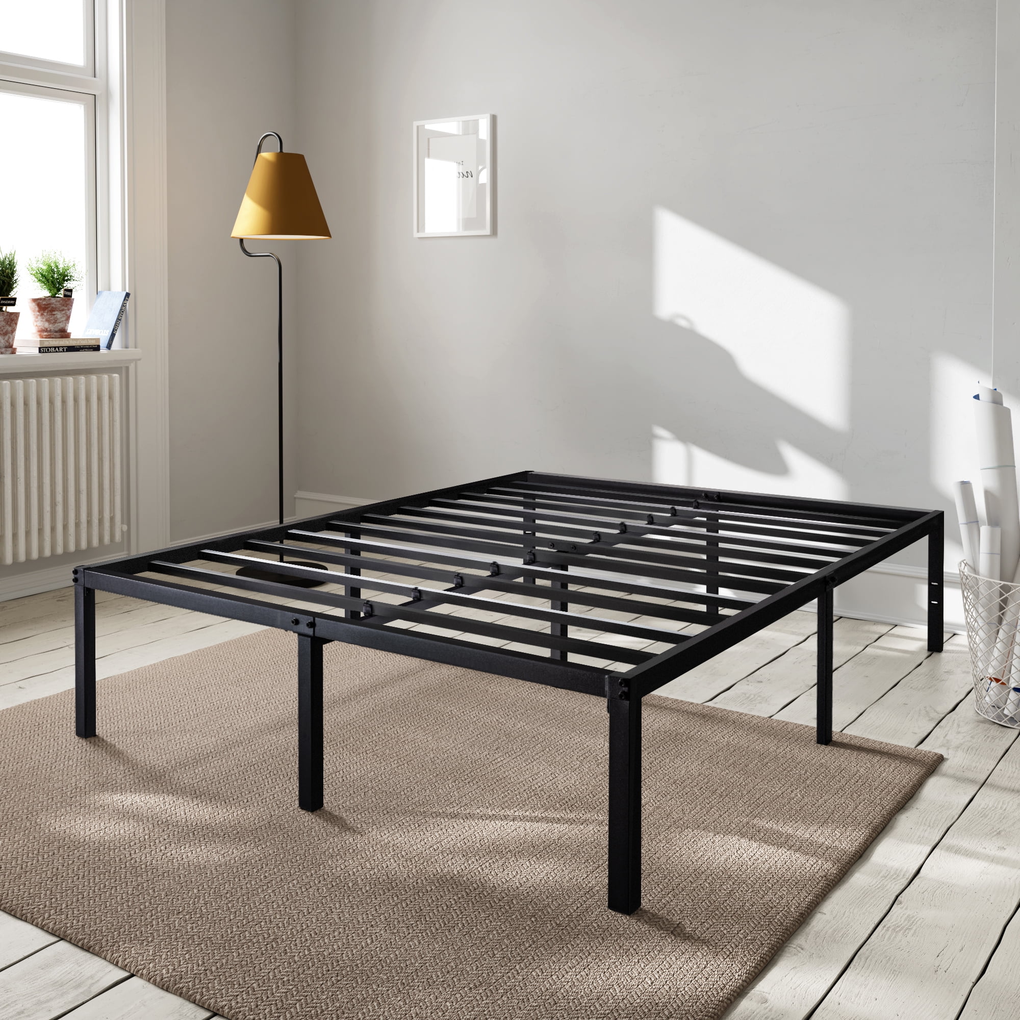 Amolife Heavy Duty Queen Size Metal Platform Bed Frame With 165