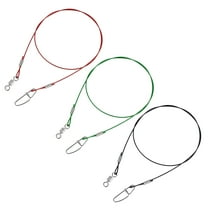 Uxcell 1.97" Fishing Leaders Wire Stainless Steel Fishing Leaders Trace Line with Swivels and Snaps, 30 Pack, 3 Colors