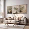 thumbnail image 3 of Set of 3 Vintage Olive Branch Vase Canvas Art Prints, Retro Botanical Wall Art, Unframed Modern Home Decor for Living Room, Bedroom, Hallway - Minimalist Aesthetic Plant Posters, 3 of 4