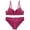 Wine, variant on Hrsba Bra and Brief Set Solid Color Underwire Lightweight Breathable Material All Day Wear 2 Piece Set For Women
