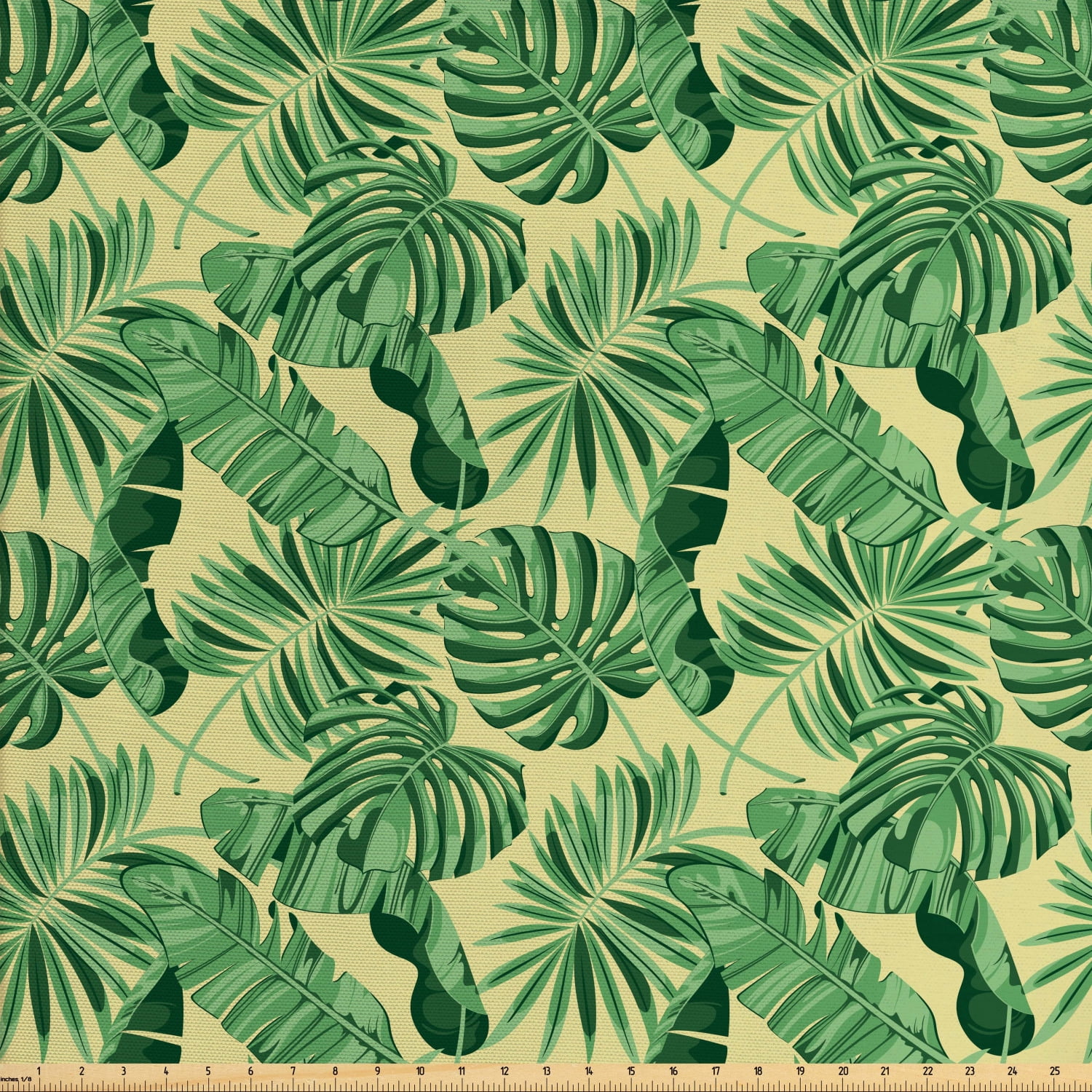 Jungle Fabric by The Yard, Botanical Foliage Pattern Inspired by Lush