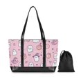thumbnail image 7 of FORMRS Canvas Laptop Tote Bag for Women with 15.6" Computer Compartments Shoulder Handbag, Pink Halloween, 7 of 7