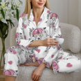 thumbnail image 4 of Wukai Cartoon Poodle Dog Print Women's Pajama Set - Soft Long Sleeve Sleepwear for Comfort and Style-Large, 4 of 9