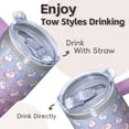 thumbnail image 4 of 20OZ Cute Unicorn Travel Cup with Handle and Straw Double Wall Stainless Steel Insulated Tumbler Coffee Mug Great Gifts for Women Mom Friends on Birthday Christmas Thanksgiving, 4 of 6