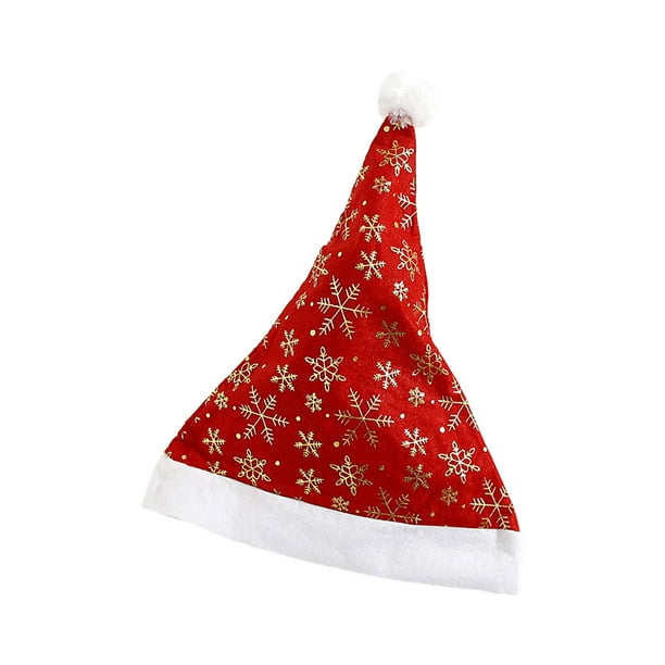 Gorro de Navidad Strade Fareast Limited con copos de nieve disfraz de Navidad tocado para adultos dorado