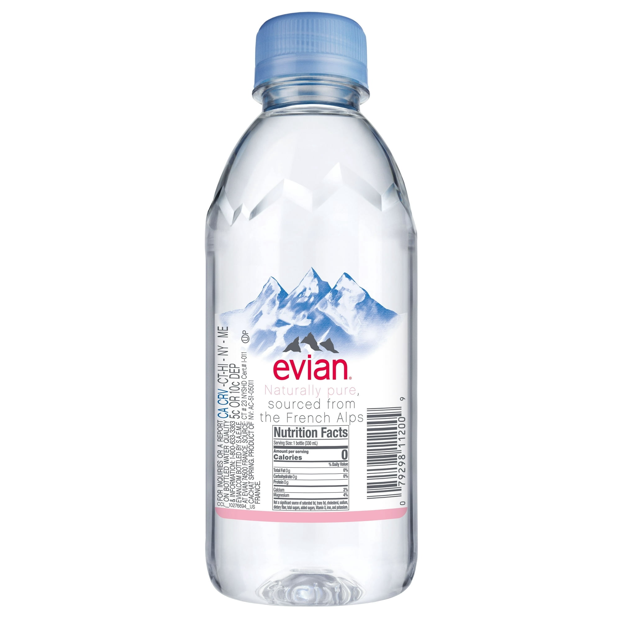 Evian Natural Spring Water, 11.2 oz Bottles, 24 Pack – Pure Natural Spring Water