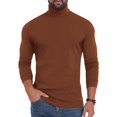 thumbnail image 2 of Men's Lightweight Turtleneck Shirts Long Sleeve Thermal Pullover Sweater Slim Fit Casual Knitted Basic Layer Tops, 2 of 8