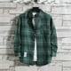 thumbnail image 2 of Camisa y blusa de manga larga a cuadros para hombre con bolsillo, diseño de marca, corte entallado, informal, barata, con botones, moda 2024 I Clothes, 2 of 5