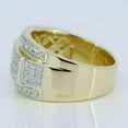 thumbnail image 3 of Round Cut Simulated Diamond Wedding Band Men's Cocktail Ring 14K Yellow Gold Plated Silver, 3 of 4