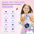 thumbnail image 4 of PayUSD Color Instant Print Camera for Kids, Kids Camera 1080P HD Video Digital Camera with 32G Card and 5 Rolls Paper，Christmas Birthday Gifts for Girls Boys for 3-12 Years Old, Purple, 4 of 11