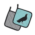 thumbnail image 2 of Carolines Treasures Budapest Highflyer Pigeon Blue Check Pair of Pot Holders 7.5HX7.5W multicolor, 2 of 3