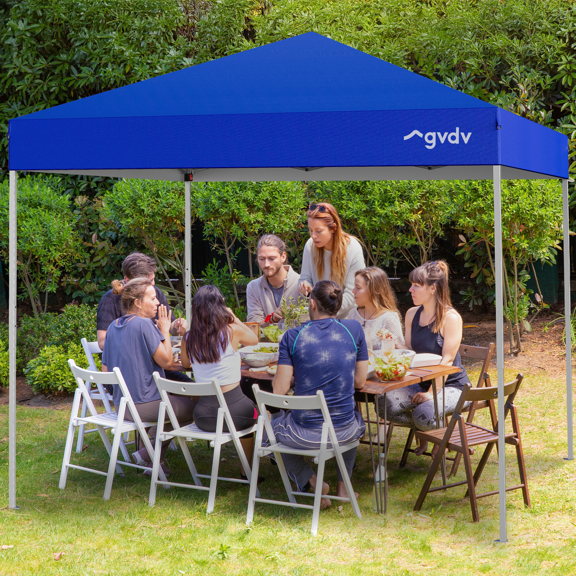 GVDV 10x10 Instant Pop-Up Canopy Tent, Blue photo 8