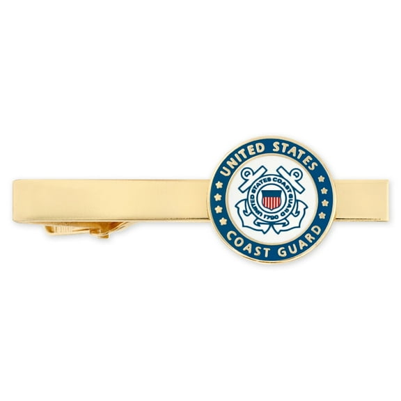 PinMart Officially Licensed U.S. Coast Guard Tie Clip - Gold
