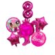 thumbnail image 3 of Juego de 6 globos de aluminio con números del 1 al 9 en color rojo rosa para fiestas de cumpleaños de niñas, decoraciones para baby shower, bodas, princesas, suministros para fiestas de Barbie, 3 of 5