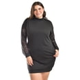 thumbnail image 1 of Vestido con mangas de lentejuela Roman Fashion /Tallas Extras, 8072 (Negro) negro 36, 1 of 5