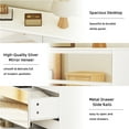 thumbnail image 7 of 60" White Modern Mirrored 9-Drawer Dresser, Freestanding Storage Cabinet for Bedroom,Living Room,Hallway, 7 of 7