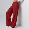 thumbnail image 6 of ibiyuan Women Wide Leg Sweatpants, Elastic High Waist Baggy Loose Fit Lounge Pants Soft Breathable Trousers Casual Street Spring Fall Daily Travel Outfit, 6 of 9