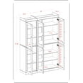 thumbnail image 6 of 100% Solid Wood 48.5" Pantry China Cabinet with Clear Glass Doors and Adjustable Shelves, 6 of 6